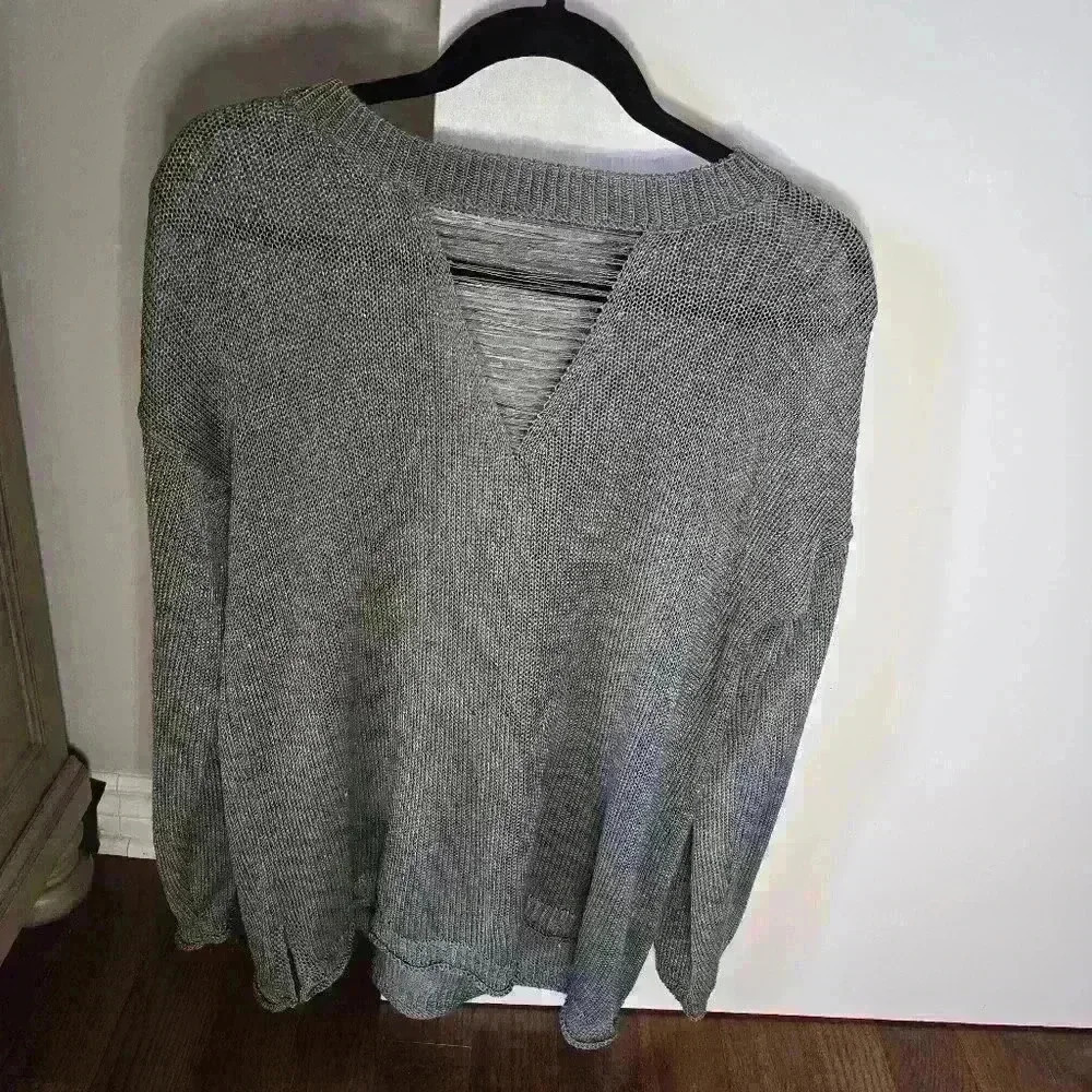 TOPSHOP knit top in  gray